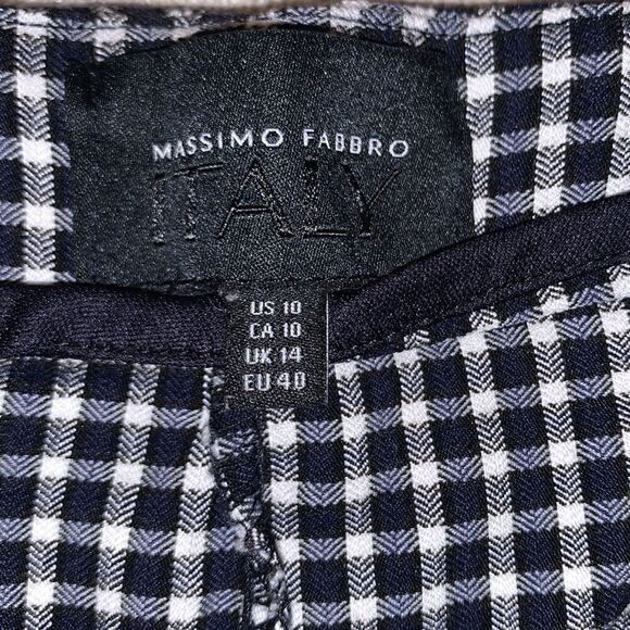 Massimo Fabbro Italy Checkered High Rise Women’s Pants Size 10 - Picture 9 of 10